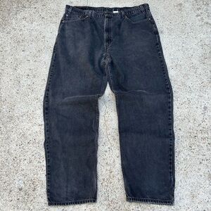 Vintage 90s Levis 550 Faded Black Relaxed Fit Tapered Leg Denim 42X32 (40x31)